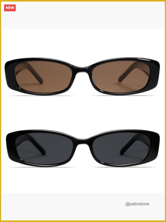 Polarized Rectangle Sunglasses with UV400 Protection 2 Pack main image 4